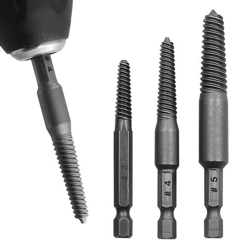 /Set Hexagonal Shank Screw Extractor Practical Flute Bolt Extractor Set Easy Out Screwdriver Extractor in Saudi Arabia