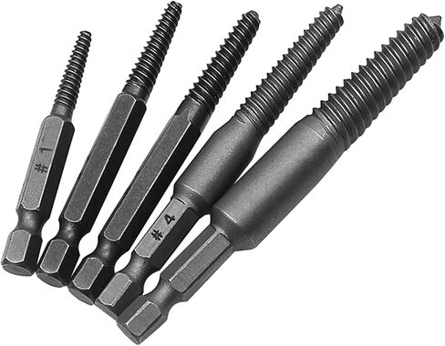 /Set Hexagonal Shank Screw Extractor Practical Flute Bolt Extractor Set Easy Out Screwdriver Extractor in Saudi Arabia