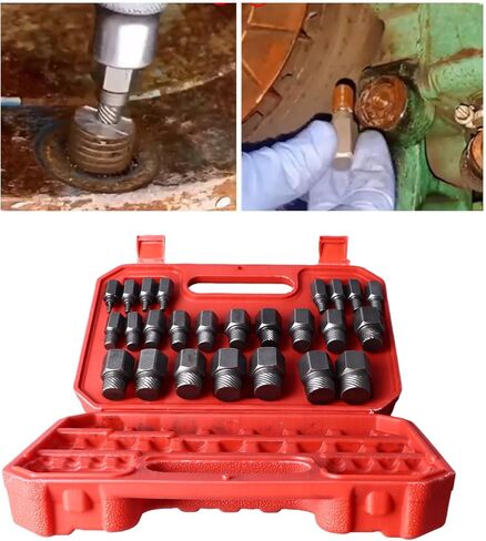 25Pcs Bolt Extractor Set, Chrome Steel Screw Extractor Kit, Effortless Fastener Removal for Mechanics and Enthusiasts, Professional Repair Maintenance in Saudi Arabia