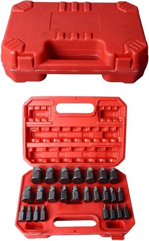 25Pcs Bolt Extractor Set, Chrome Steel Screw Extractor Kit, Effortless Fastener Removal for Mechanics and Enthusiasts, Professional Repair Maintenance in Saudi Arabia
