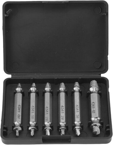 ciciglow Broken Screw Remover Set Exquisite Workmanship High Hardness Removal Tools for Men 6Pcs (Ti Plated) in Saudi Arabia