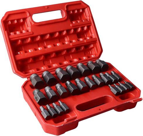 25Pcs Bolt Extractor Set, Chrome Steel Screw Extractor Kit, Effortless Fastener Removal for Mechanics and Enthusiasts, Professional Repair Maintenance in Saudi Arabia