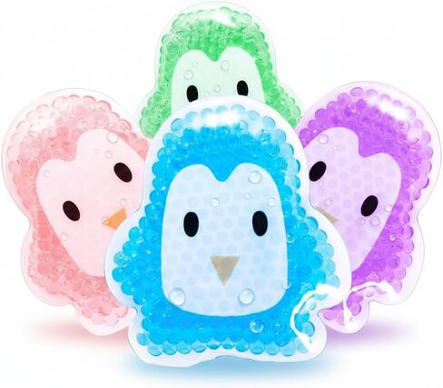Kids Ice Pack for Boo Boos, Reusable Gel Cold Compress for Children, Cute Penguin Shape Cool Packs for Injuries, Fever, Bruises, Swelling & First Aid Pain Relief in Saudi Arabia