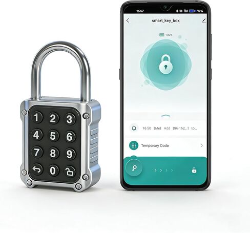 قفل رقمي من بلوسوم لخزانة الصالة الرياضية الذكية 9 أرقام مع أضواء LED دخول ذكي بدون مفتاح للمدرسة والسقيفة والسياج (SY701) in Kuwait