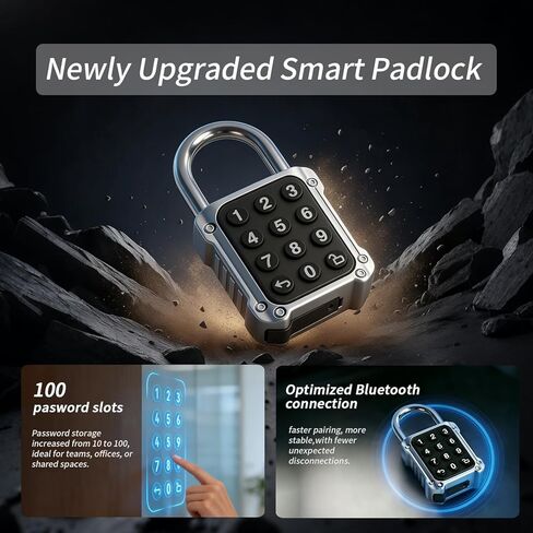 قفل رقمي من بلوسوم لخزانة الصالة الرياضية الذكية 9 أرقام مع أضواء LED دخول ذكي بدون مفتاح للمدرسة والسقيفة والسياج (SY701) in Kuwait