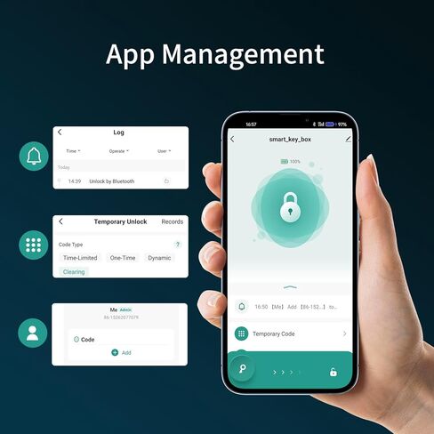 قفل رقمي من بلوسوم لخزانة الصالة الرياضية الذكية 9 أرقام مع أضواء LED دخول ذكي بدون مفتاح للمدرسة والسقيفة والسياج (SY701) in Kuwait