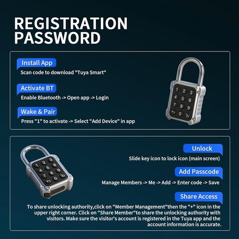 قفل رقمي من بلوسوم لخزانة الصالة الرياضية الذكية 9 أرقام مع أضواء LED دخول ذكي بدون مفتاح للمدرسة والسقيفة والسياج (SY701) in Kuwait