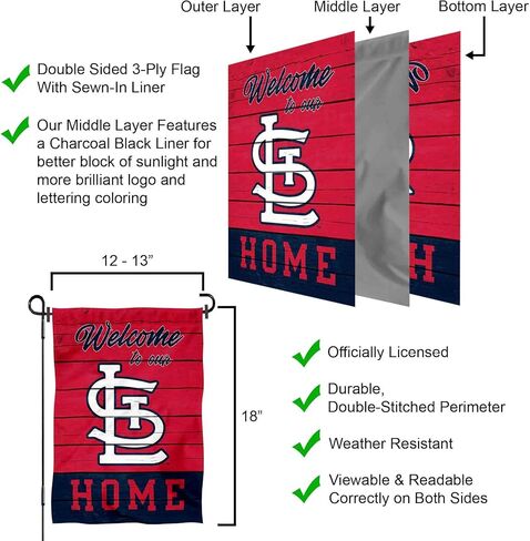 St. Louis Cardinals Welcome To Our Home Double Sided Garden Flag in Saudi Arabia