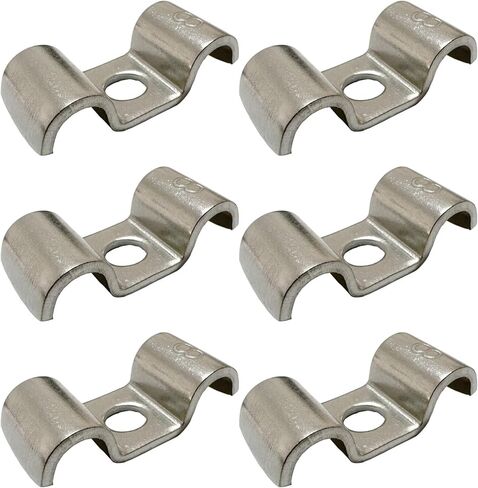 6pcs 25mm(1 inch) Double Line Clamp Heavy Duty 1 Hole Conduit Strap 304 Stainless Steel M-Type Pipe Strap For Wire Pipe Cord Installation in Saudi Arabia