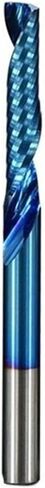 1 قطعة فلوت مفرد O فلوت مطحنة نهاية حلزونية 3.175 مم عرقوب مطحنة نهاية فلوت واحدة نانو أزرق مطلي CNC راوتر بت لولبية طحن لقمة طحن حلزونية للألمنيوم والأكريليك PVC MDF البلاستيك in Kuwait