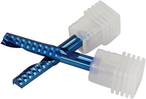 1 قطعة فلوت مفرد O فلوت مطحنة نهاية حلزونية 3.175 مم عرقوب مطحنة نهاية فلوت واحدة نانو أزرق مطلي CNC راوتر بت لولبية طحن لقمة طحن حلزونية للألمنيوم والأكريليك PVC MDF البلاستيك in Kuwait