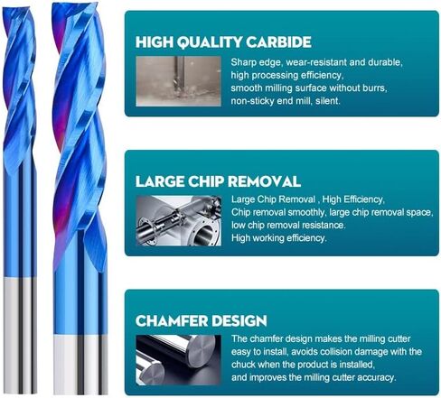 1pcs Tungsten Carbide End Mill 3 Flute Flat End Mill 3.175/4/6mm Shank Spiral Router Bit for Woodworking in Saudi Arabia