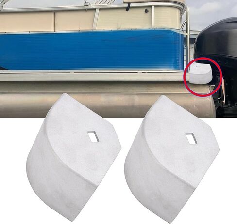 2Pcs Pontoon Boat Corner Caps, 90 Rounded Aluminum Deck Corner Protection, Height: 2-1/2in to 2-5/8in, Top Diagonal Length: 4-1/16in to 4-3/16in, for Boat in Saudi Arabia