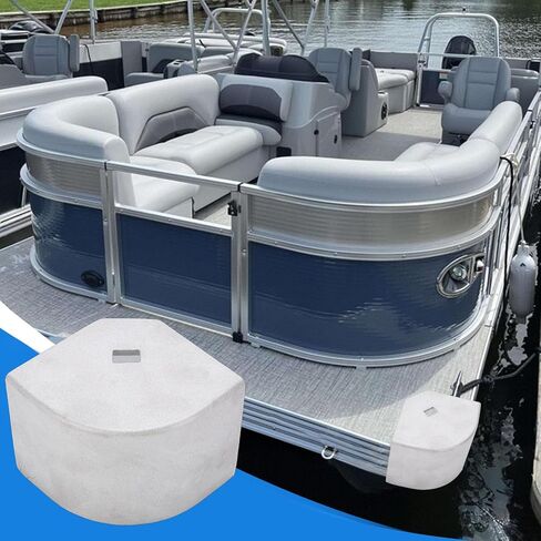 2Pcs Pontoon Boat Corner Caps, 90 Rounded Aluminum Deck Corner Protection, Height: 2-1/2in to 2-5/8in, Top Diagonal Length: 4-1/16in to 4-3/16in, for Boat in Saudi Arabia