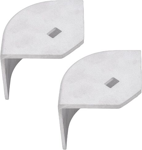 2Pcs Pontoon Boat Corner Caps, 90 Rounded Aluminum Deck Corner Protection, Height: 2-1/2in to 2-5/8in, Top Diagonal Length: 4-1/16in to 4-3/16in, for Boat in Saudi Arabia