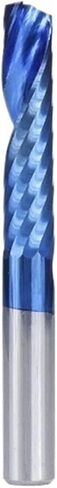 1pcs O Flute Carbide End Mill 4mm 6mm Shank Blue Coating CNC Router Bit Single Flute Spiral End Mill Cutting Engraving Bits Milling Cutter(4x22x45L) in Saudi Arabia