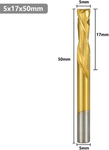 2 الناي حتى أسفل دوامة نهاية مطحنة CNC راوتر بت 3.175/4/6/8/10 مللي متر عرقوب التيتانيوم المغلفة كربيد نهاية مطحنة لنحت الخشب النقش طحن in Kuwait