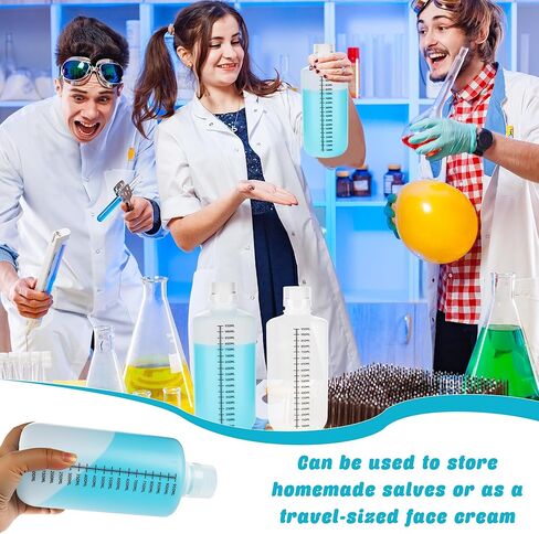 4 قطع زجاجة مختبر بلاستيكية ذات فم ضيق 32 أونصة/ 1000 مل PP زجاجة كاشف متدرجة شفافة مع غطاء للمواد الكيميائية المخبرية والأدوية السائلة وعينة حبوب الدواء وتخزين المياه in Kuwait