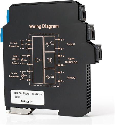 4-20mA DC Signal Isolator 0-10V to 0-5V 1-5V Analog DC24V 1 in 2 Out(0-5V to 0-10V) in Kuwait