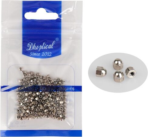 200 قطعة من أغطية لولبية معدنية سداسية للنظارات - متوافقة مع النظارات بدون إطار واختيار النظارات الشمسية، وإكسسوارات إصلاح النظارات المتينة in Kuwait