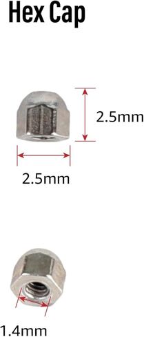 200 قطعة من أغطية لولبية معدنية سداسية للنظارات - متوافقة مع النظارات بدون إطار واختيار النظارات الشمسية، وإكسسوارات إصلاح النظارات المتينة in Kuwait