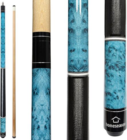 HomeSeason 58 inch Pool Cue Stick 13mm Tip Billiard Cue Sticks, Perfect for Precision Play, Low Deflection Pool Cue for Enhanced Accuracy in Saudi Arabia