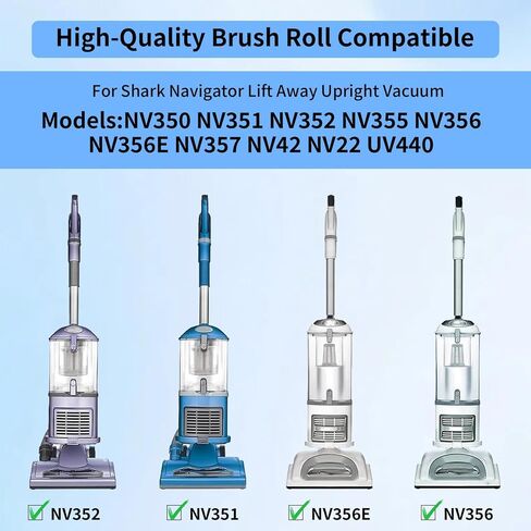 Vacuum Brush Roller Belt for Shark Navigator Lift-Away Replacement Parts NV350 NV351 NV352 NV355 NV356 NV356E NV357 NV42 NV22 UV440 with Vacuum Belt & Wheels, Replaces Parts No.117FFJ in Saudi Arabia