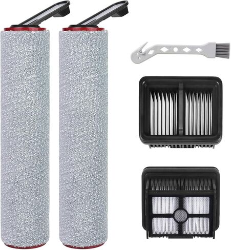 فرشاة بديلة وفلتر لـ Dreame H12 Pro FlexReach، Aero Pro، H12 FlexReach مكنسة كهربائية جافة ورطبة لاسلكية، مجموعة قطع الغيار تتضمن 2 مرشحات بديلة، 2 بكرات فرشاة in Kuwait