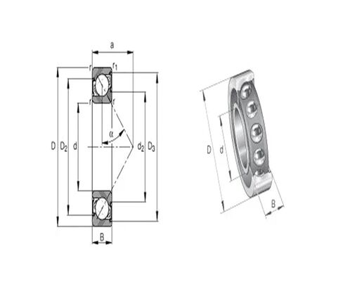1 زوج B7006-E-2RSD-T-P4S-DUL 30x55x13 محامل الاتصال الزاوي مختومة المغزل in Saudi Arabia