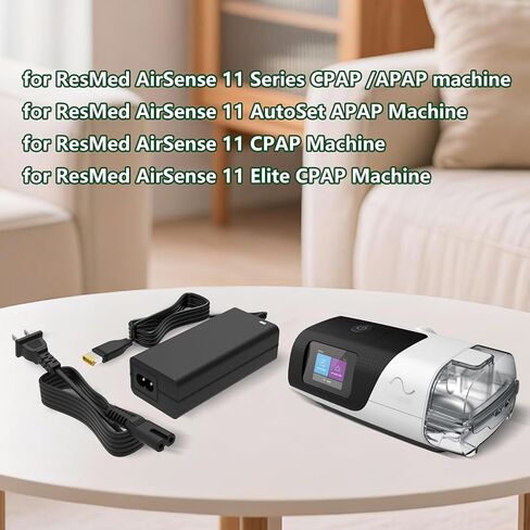 استبدال محول التيار المتردد 24 فولت 65 وات لمصدر الطاقة ResMed AirSense 11 المتوافق مع جميع أجهزة ResMed AirSense 11 CPAP (AutoSet/Elite)، يتضمن سلك طاقة CPAP | لوازم ResMed AirSense 11 in Saudi Arabia