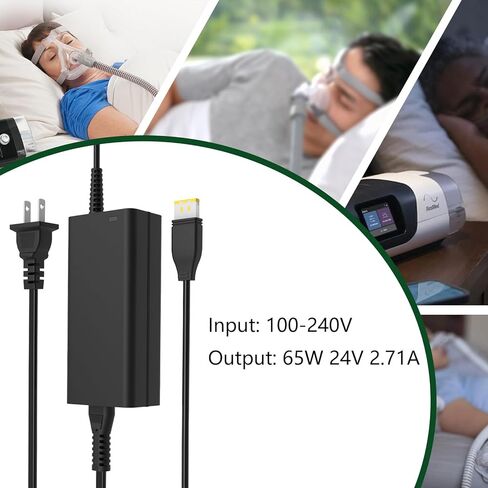استبدال محول التيار المتردد 24 فولت 65 وات لمصدر الطاقة ResMed AirSense 11 المتوافق مع جميع أجهزة ResMed AirSense 11 CPAP (AutoSet/Elite)، يتضمن سلك طاقة CPAP | لوازم ResMed AirSense 11 in Saudi Arabia