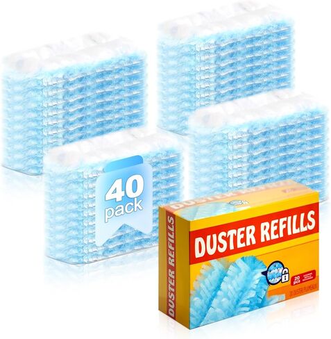 Duster Refills,Disposable dusting Brush Set Compatible with Swiffer Duster Refills for Furniture,Ceiling Fans, Electronics (Blue, 40 PCS) in Saudi Arabia