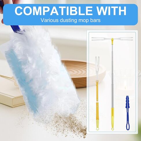Duster Refills,Disposable dusting Brush Set Compatible with Swiffer Duster Refills for Furniture,Ceiling Fans, Electronics (Blue, 40 PCS) in Saudi Arabia
