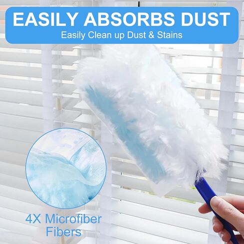 Duster Refills,Disposable dusting Brush Set Compatible with Swiffer Duster Refills for Furniture,Ceiling Fans, Electronics (Blue, 40 PCS) in Saudi Arabia