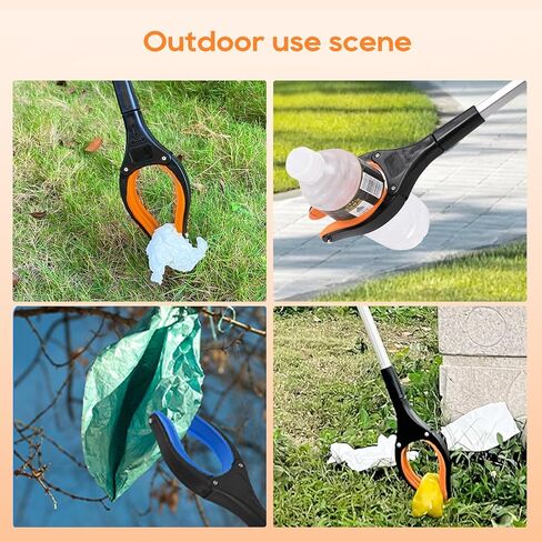 2-Pack 43" Extra Long Heavy Duty Grabber Reacher Tool, Foldable with 360° Rotating Jaw, Magnetic Tip, Ergonomic Grip, Wide Claw for Trash Pickup, Gardening & Reaching High Shelves – Ideal for Seniors in Kuwait