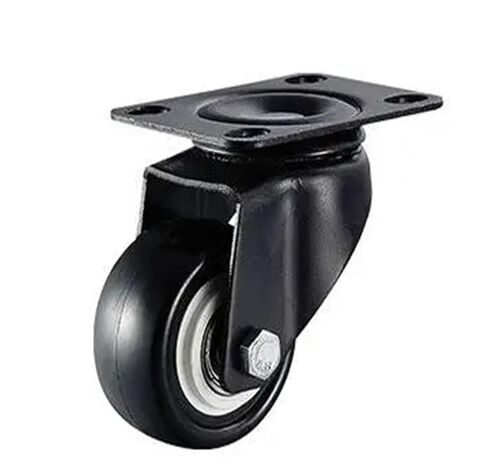 4PCS 1.5-inch Universal Wheel/Size M8/m10 with Brake and Double Bearing Sleeve Black Furniture Caster(Flat Plate - Brakes) in Saudi Arabia