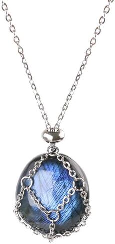 قفص مصنوع يدويًا من الفولاذ المقاوم للصدأ للحجر، قلادات حامل قفص كريستال، قلادة قلادة كريستال، لصنع المجوهرات للنساء والرجال in Kuwait