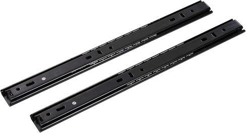 2 Sections Metal Drawer Slide Rail Tracks Ball Bearing Slides Side Mount Type (11 Inch, Black) in Kuwait