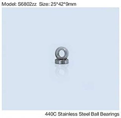 10 قطعة S6802ZZ S6802Z قسم رقيقة الكرة تحمل ABEC-1 S6802 Z ZZ S 6802 440C محامل الفولاذ المقاوم للصدأ 25*42 9 مللي متر in Saudi Arabia