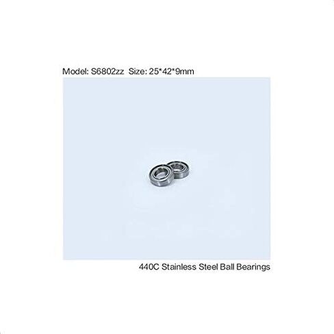 10 قطعة S6802ZZ S6802Z قسم رقيقة الكرة تحمل ABEC-1 S6802 Z ZZ S 6802 440C محامل الفولاذ المقاوم للصدأ 25*42 9 مللي متر in Saudi Arabia