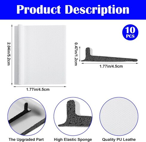 Hecila 10 Pcs Self-Adhesive Door Corner Seals Weather Stripping Door Seal Strip for Door-Frame Filler Seal Strip Stopper Raised Behind Weatherstripping for Noise Isolation and Weather in Saudi Arabia