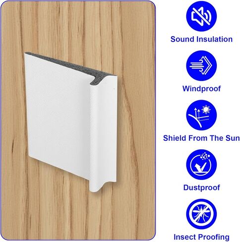 Hecila 10 Pcs Self-Adhesive Door Corner Seals Weather Stripping Door Seal Strip for Door-Frame Filler Seal Strip Stopper Raised Behind Weatherstripping for Noise Isolation and Weather in Saudi Arabia
