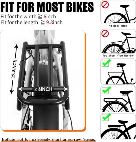 Rear Bike Rack Bag, 13.5L Waterproof Bicycle Ebike Saddle Bag Bicycle Trunk Pannier Rear Seat Bag with Reflector, Cycling Bike Carrier Backseat Storage Luggage for Commuter Travel in Saudi Arabia