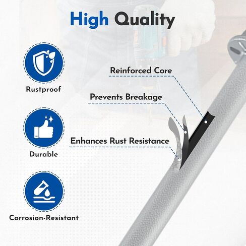 #10 × 2-1/2 بوصة براغي موصل SD، براغي تعليق الرافعة 1/4 بوصة رأس سداسية بقطر 0.380 بوصة، مجلفنة ميكانيكيًا، للبناء، وتحسين المنزل (500 قطعة) in Kuwait