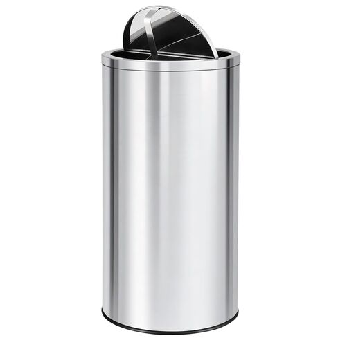 Takywep 18.5 Gallon / 70 L Swing Top Trash Can, Heavy Duty Brushed Stainless Steel Garbage Bin with 360° Swing Lid and Inner Bucket for Kitchen, Office, Restaurant, Bedroom in Saudi Arabia