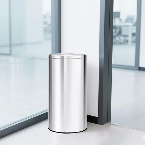 Takywep 18.5 Gallon / 70 L Swing Top Trash Can, Heavy Duty Brushed Stainless Steel Garbage Bin with 360° Swing Lid and Inner Bucket for Kitchen, Office, Restaurant, Bedroom in Saudi Arabia