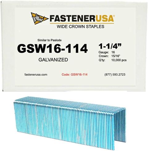 1-1/4" Leg x 15/16" Crown 16GA GALV GSW-16 Staples 10,000ct in Kuwait