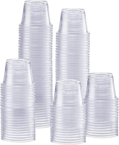 GUSTO 1 oz Jello Shot Cups [250 Count] Small Disposable Plastic Cups for Condiments, Sauces, Dressings, Samples & Tastings – Durable, Stackable (Formerly Comfy Package) in Saudi Arabia