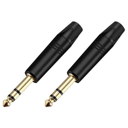 10 قطع جاك 6.35 ملم 3 بوليستيريو ذكر موصل قابس أنبوب الألومنيوم النحاس 1/4 بوصة ميكروفون التوصيل موصل كابل الصوت (5xBlack 5xRed) in Kuwait