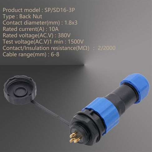 10Sets SD16 Aviation Plug Socket Male + Female 2/3/4/5/6/7/9 Pins SP16 16mm Circular Power Aviation Connector(SD16-9P) in Saudi Arabia